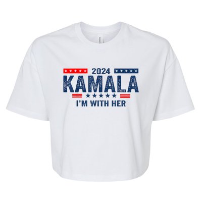 IM With Her Kamala Vote For 2024 President Kamalaharris Bella+Canvas Jersey Crop Tee