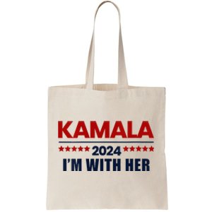 IM With Her Kamala Vote For 2024 President Kamala Harris V Neck Tote Bag