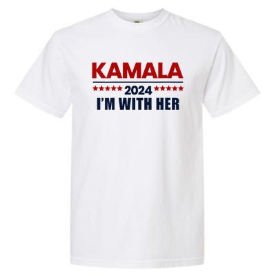 IM With Her Kamala Vote For 2024 President Kamala Harris V Neck Garment-Dyed Heavyweight T-Shirt