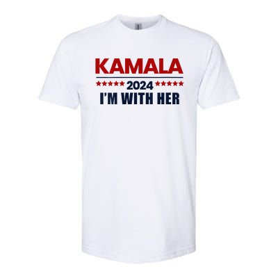 IM With Her Kamala Vote For 2024 President Kamala Harris V Neck Softstyle® CVC T-Shirt