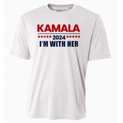 IM With Her Kamala Vote For 2024 President Kamala Harris V Neck Cooling Performance Crew T-Shirt