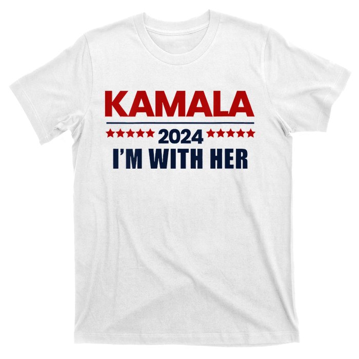 IM With Her Kamala Vote For 2024 President Kamala Harris V Neck T-Shirt