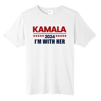 IM With Her Kamala Vote For 2024 President Kamala Harris V Neck Tall Fusion ChromaSoft Performance T-Shirt