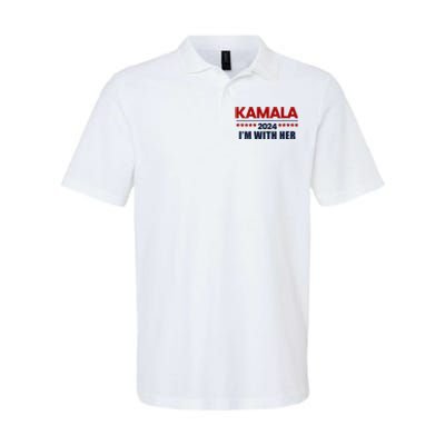 IM With Her Kamala Vote For 2024 President Kamala Harris V Neck Softstyle Adult Sport Polo