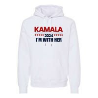 IM With Her Kamala Vote For 2024 President Kamala Harris V Neck Premium Hoodie