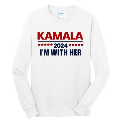 IM With Her Kamala Vote For 2024 President Kamala Harris V Neck Tall Long Sleeve T-Shirt