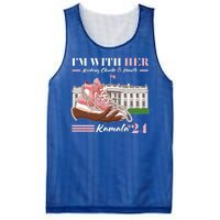 Im With Her Rocking Chucks And Pearls Kamala Harris 2024 Election Mesh Reversible Basketball Jersey Tank