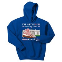 Im With Her Rocking Chucks And Pearls Kamala Harris 2024 Election Kids Hoodie