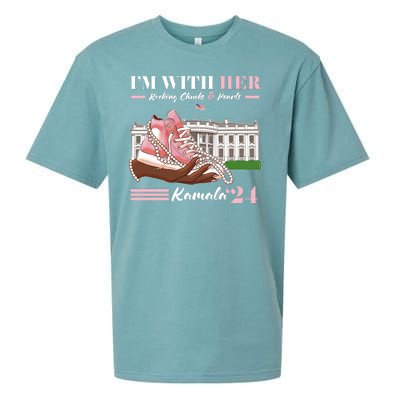 Im With Her Rocking Chucks And Pearls Kamala Harris 2024 Election Sueded Cloud Jersey T-Shirt