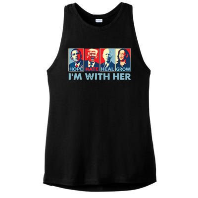 Im With Her Kamala Vote For 2024 President Kamalaharris Ladies PosiCharge Tri-Blend Wicking Tank