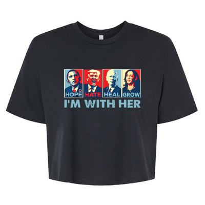 Im With Her Kamala Vote For 2024 President Kamalaharris Bella+Canvas Jersey Crop Tee