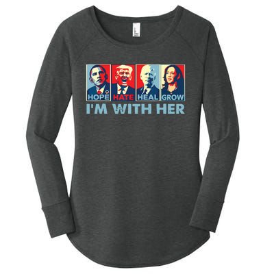 Im With Her Kamala Vote For 2024 President Kamalaharris Women's Perfect Tri Tunic Long Sleeve Shirt