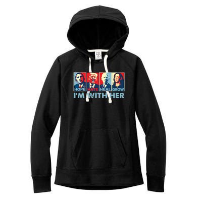 Im With Her Kamala Vote For 2024 President Kamalaharris Women's Fleece Hoodie