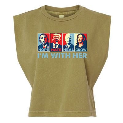 Im With Her Kamala Vote For 2024 President Kamalaharris Garment-Dyed Women's Muscle Tee