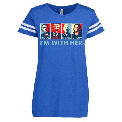 Im With Her Kamala Vote For 2024 President Kamalaharris Enza Ladies Jersey Football T-Shirt