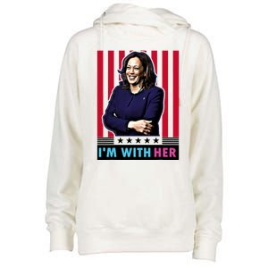 IM With Her Kamala Vote For 2024 President Kamala Harris Womens Funnel Neck Pullover Hood