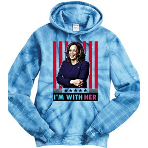 IM With Her Kamala Vote For 2024 President Kamala Harris Tie Dye Hoodie