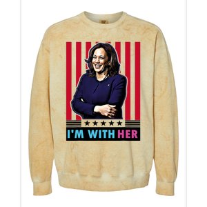 IM With Her Kamala Vote For 2024 President Kamala Harris Colorblast Crewneck Sweatshirt