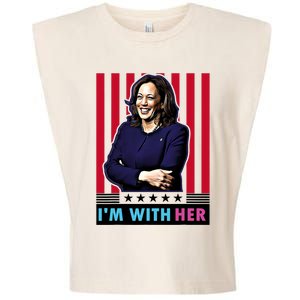 IM With Her Kamala Vote For 2024 President Kamala Harris Garment-Dyed Women's Muscle Tee