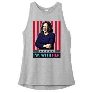 IM With Her Kamala Vote For 2024 President Kamala Harris Ladies PosiCharge Tri-Blend Wicking Tank