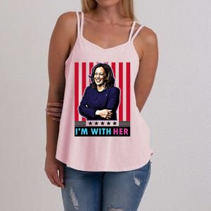 IM With Her Kamala Vote For 2024 President Kamala Harris Women's Strappy Tank