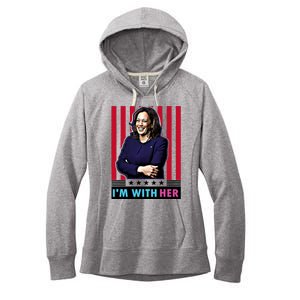 IM With Her Kamala Vote For 2024 President Kamala Harris Women's Fleece Hoodie