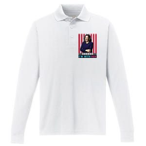 IM With Her Kamala Vote For 2024 President Kamala Harris Performance Long Sleeve Polo