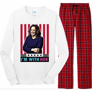 IM With Her Kamala Vote For 2024 President Kamala Harris Long Sleeve Pajama Set