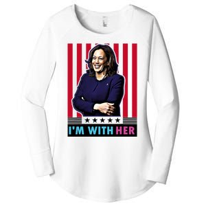 IM With Her Kamala Vote For 2024 President Kamala Harris Women's Perfect Tri Tunic Long Sleeve Shirt