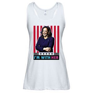 IM With Her Kamala Vote For 2024 President Kamala Harris Ladies Essential Flowy Tank