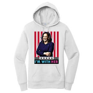 IM With Her Kamala Vote For 2024 President Kamala Harris Women's Pullover Hoodie