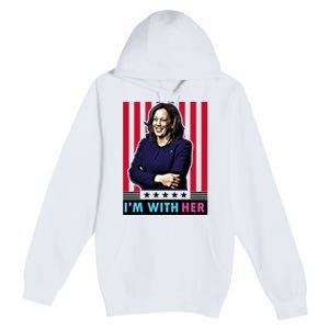 IM With Her Kamala Vote For 2024 President Kamala Harris Premium Pullover Hoodie