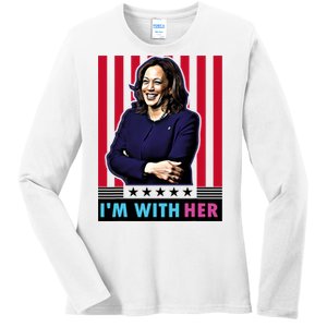 IM With Her Kamala Vote For 2024 President Kamala Harris Ladies Long Sleeve Shirt