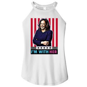 IM With Her Kamala Vote For 2024 President Kamala Harris Women's Perfect Tri Rocker Tank