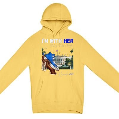 IM With Her Rocking Chucks & Pearls Kamala 2024 Premium Pullover Hoodie