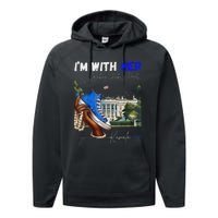 IM With Her Rocking Chucks & Pearls Kamala 2024 Performance Fleece Hoodie