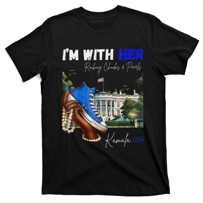 IM With Her Rocking Chucks & Pearls Kamala 2024 T-Shirt