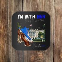 IM With Her Rocking Chucks & Pearls Kamala 2024 Coaster