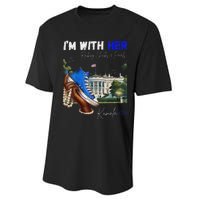 IM With Her Rocking Chucks & Pearls Kamala 2024 Performance Sprint T-Shirt