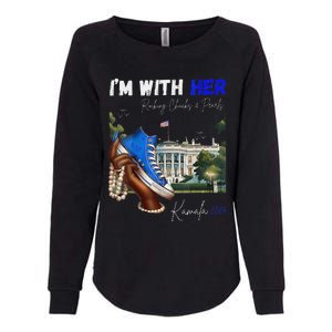 IM With Her Rocking Chucks & Pearls Kamala 2024 Womens California Wash Sweatshirt