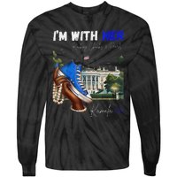 IM With Her Rocking Chucks & Pearls Kamala 2024 Tie-Dye Long Sleeve Shirt