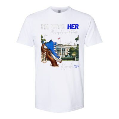 IM With Her Rocking Chucks & Pearls Kamala 2024 Softstyle CVC T-Shirt