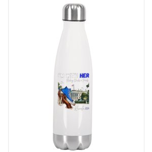 IM With Her Rocking Chucks & Pearls Kamala 2024 Stainless Steel Insulated Water Bottle