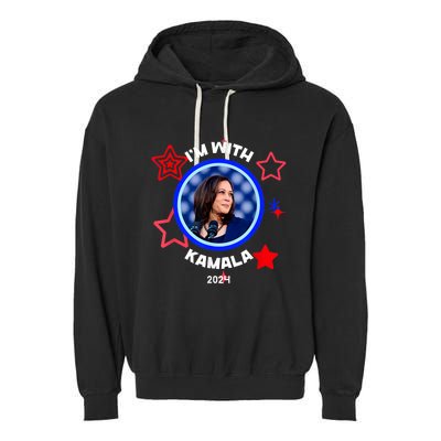 IM With Her Kamala Vote For 2024 President Kamala Harris Garment-Dyed Fleece Hoodie