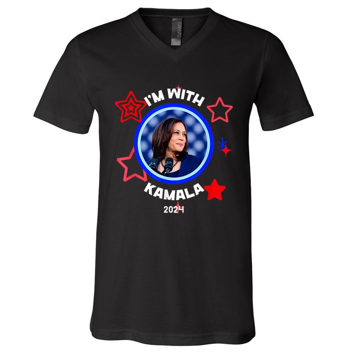 IM With Her Kamala Vote For 2024 President Kamala Harris V-Neck T-Shirt