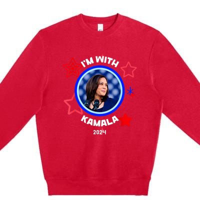 IM With Her Kamala Vote For 2024 President Kamala Harris Premium Crewneck Sweatshirt