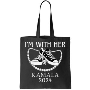 IM With Her Kamala Chucks And Pearls Election 2024 Tote Bag