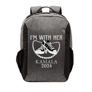 IM With Her Kamala Chucks And Pearls Election 2024 Vector Backpack