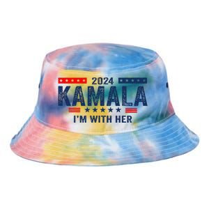 Im With Her Kamala Vote For 2024 President Kamala Harris Tie Dye Newport Bucket Hat