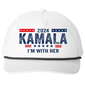 Im With Her Kamala Vote For 2024 President Kamala Harris Snapback Five-Panel Rope Hat